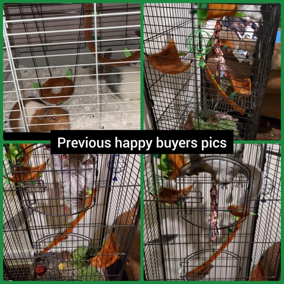 5-pc Plush Hammock Swing Set bed, Tunnel hammock etc 4 sugar gliders & sm pets - Picture 11 of 13